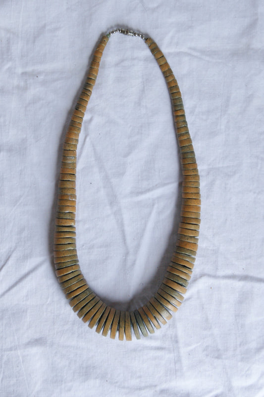 1970s Graduated Wooden Disc Necklace