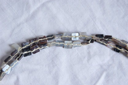 1970s Handcrafted Multi-Strand Stone & Shell Necklace