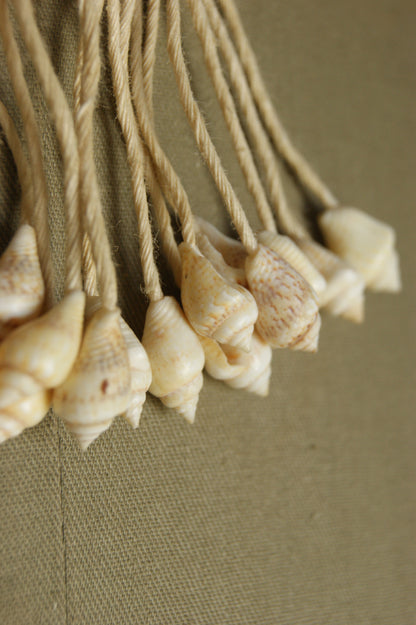 1980s Handcrafted Shell & Macramé Tassel Necklace