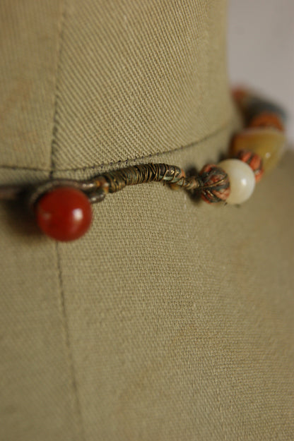 Vintage Handcrafted Ethnic Multi-Stone Statement Necklace